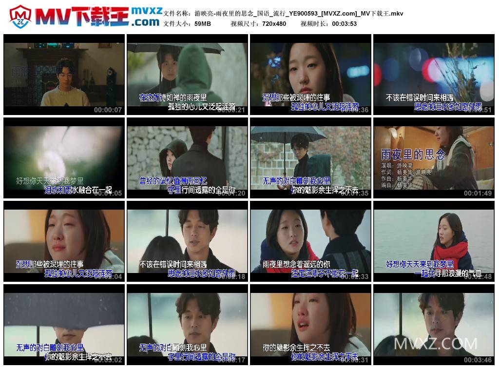 游映亮-雨夜里的思念_国语_流行_YE900593